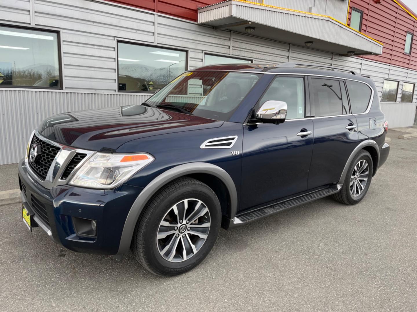 2020 BLUE /black leather NISSAN ARMADA SL (JN8AY2NC4LX) with an 5.6L engine, Automatic transmission, located at 1960 Industrial Drive, Wasilla, 99654, (907) 274-2277, 61.573475, -149.400146 - Photo#1